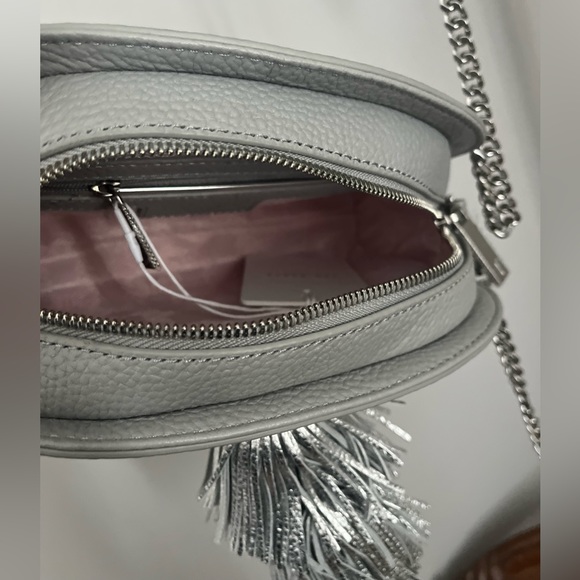 Ted Baker NWT ~ Pom Pom Gray Crossbody Bag - Picture 8 of 11